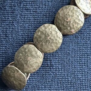 Chico's Stretch Bracelet Hammered Discs Women's Jewelry